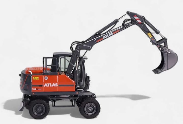 Scale model excavator Atlas 155W Nzg Modelle 1095 scale 1/50 