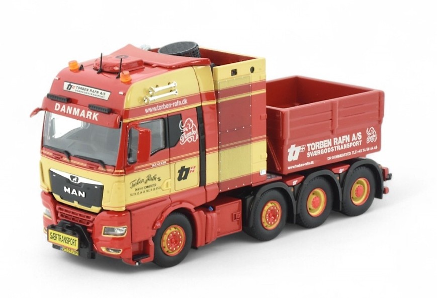 Scale model truck Man Tgx Gx 8x4 Torben Rafn Tekno 85524 scale 1/50 