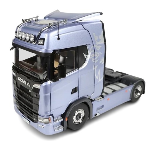 Scale model truck Scania V8 730S 4x2 blue Nzg Modelle 1019-22 scale 1/18 