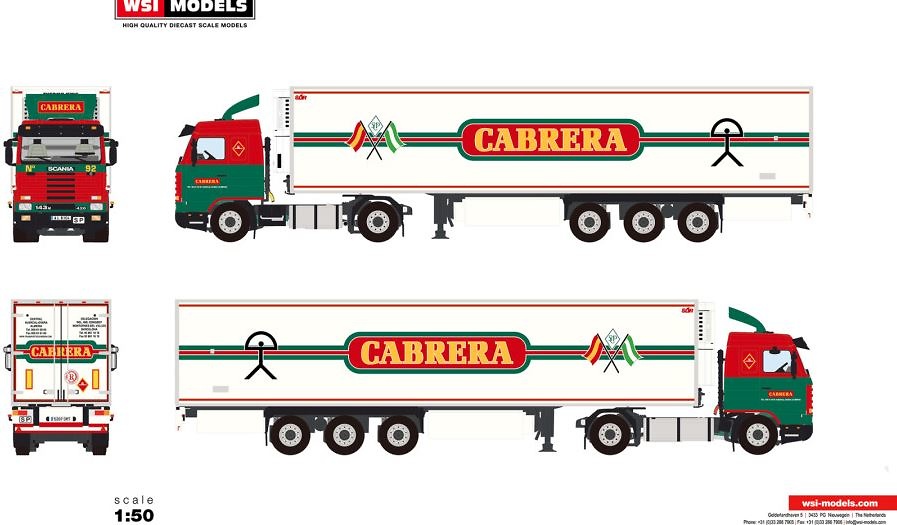 Scania 3 series + Frigo Transportes Cabrera Wsi Models 3950 