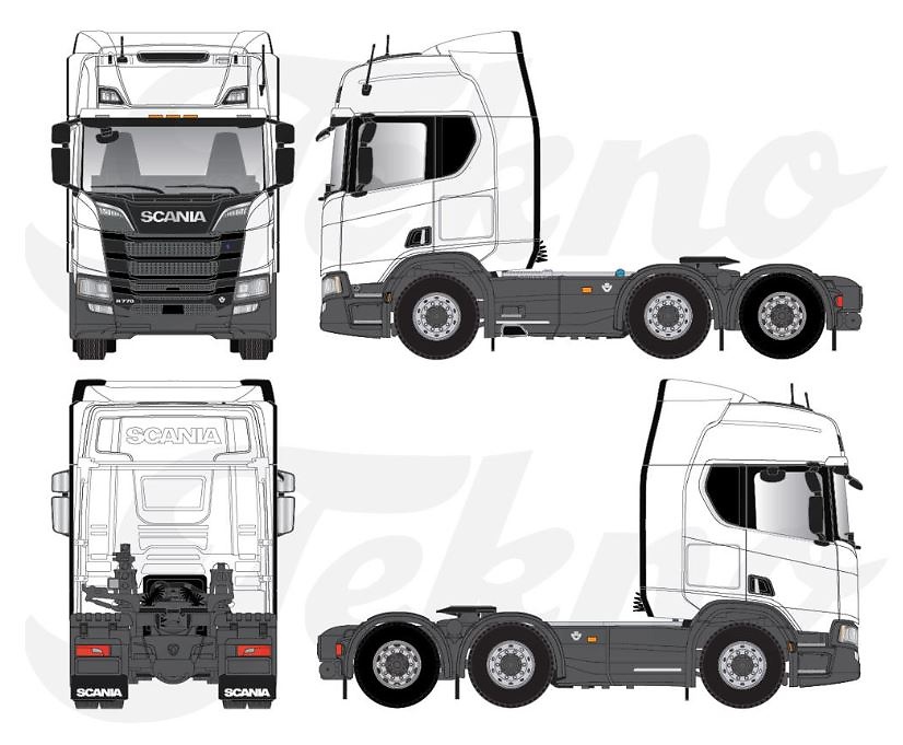 Scania Next Gen R Highline 6x2 Tekno 89837 scale 1/50 