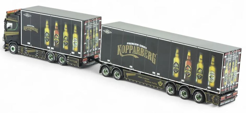 Scania Next Gen S-Series + Closed Box 5 axles Kopparbergs Tekno 34-86512 scale 1/50 