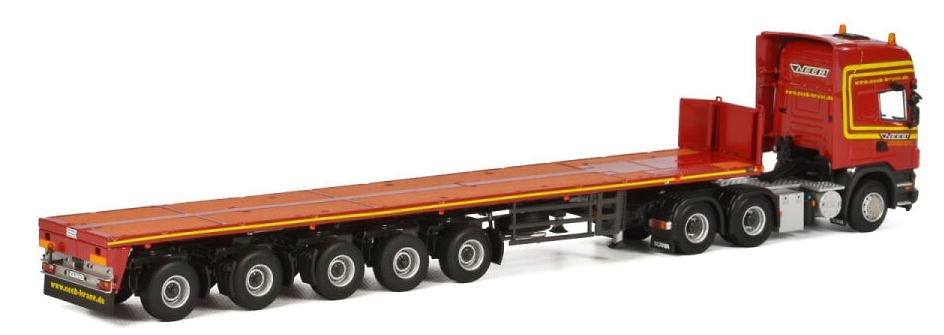 Scania R6 Topline 6x4 + 5-axle platform Neeb Wsi Models 01-1634 scale 1:50 