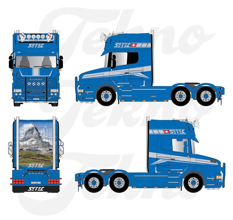 Scania Torpedo R6 Topline 6x4 Setec Tekno 88243 scale 1/50 