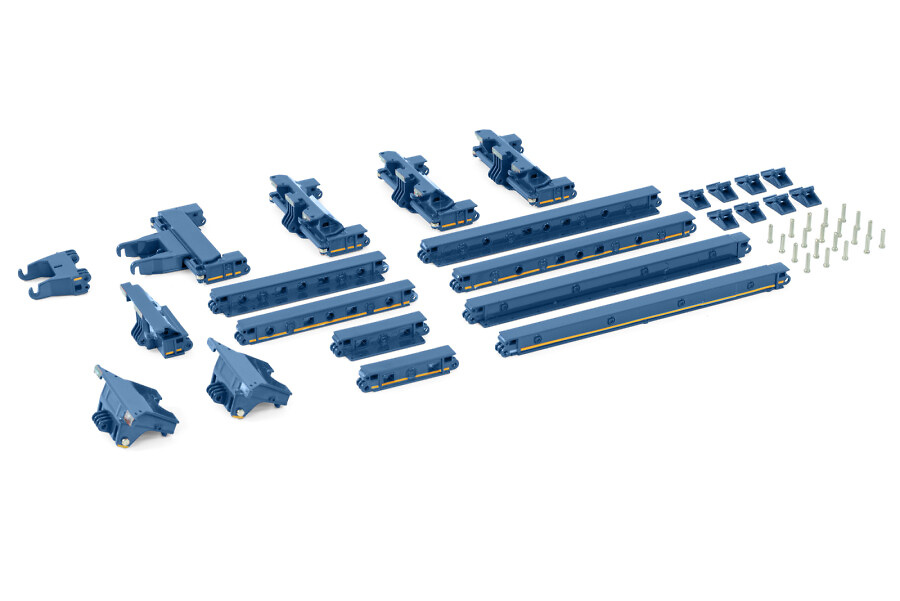 Scheuerle blue piece set Vessel Beds Wsi Models B.V. 04-2187 scale 1/50 