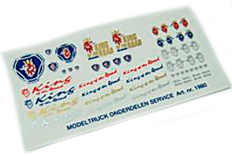 Stickers set Scania King of the Road Tekno 80415 scale 1/50 