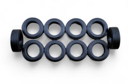 Supersingle 19mm megatrailer tyre (10pcs) - Tekno 78444 scale 1/50 