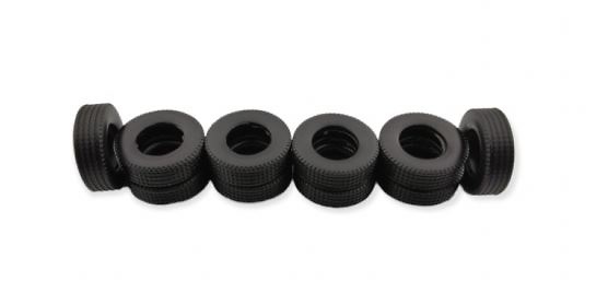 Supersingle tire 21mm trailer/front axle (10 units) - Tekno 78439 scale 1/50 