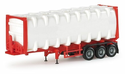 Tanker Container trailer without decoration Herpa 1/87 