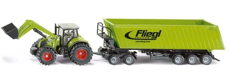 Tractor Claas with cargador frontal, dolly and Tipper Siku 1949 scale 1/50 