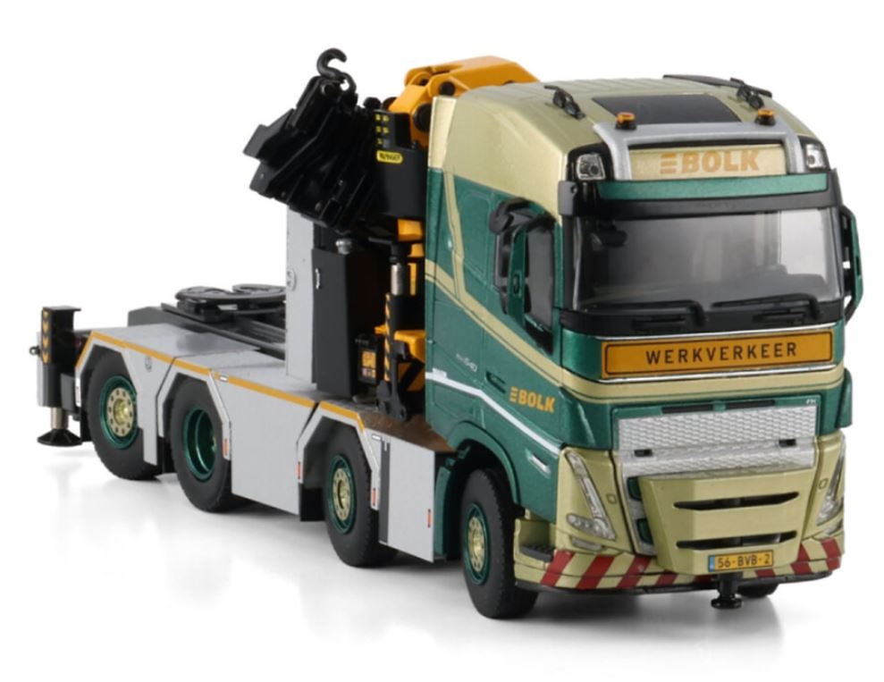 Volvo FH5 Globetrotter 8x2 + Palfinger pk 92002 SH + Jib Bolk Wsi Models 01-4392 scale 1/50 