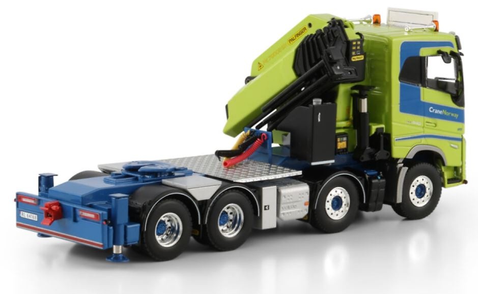 Volvo fh5 Sleeper Cab Crane Norway 8x4 + Palfinger PK92002 SH crane + Jib Wsi Models 01-4715 scale 1/50 