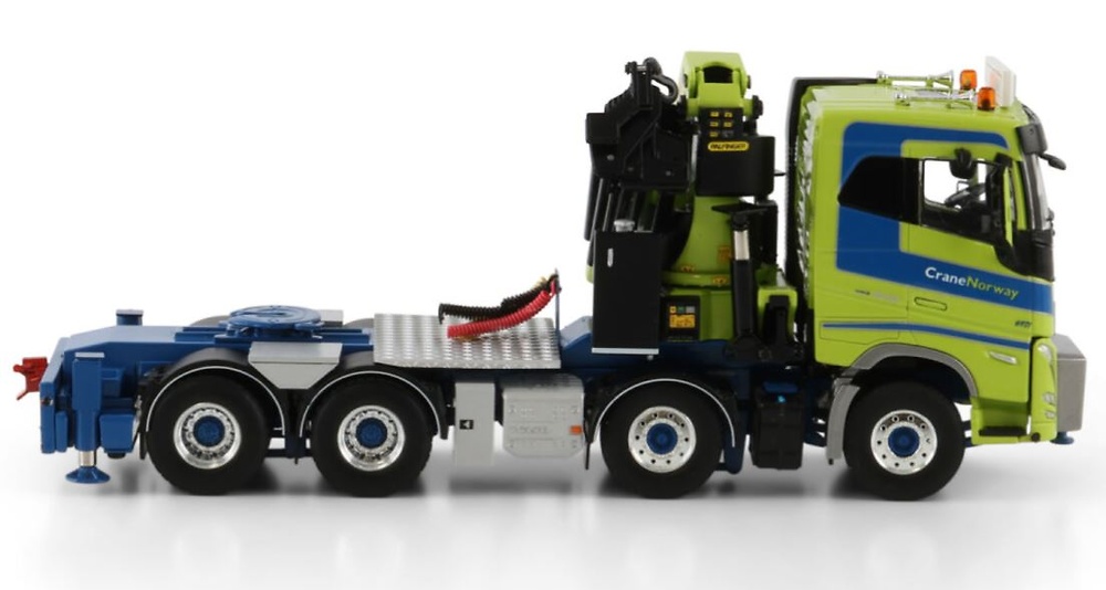 Volvo fh5 Sleeper Cab Crane Norway 8x4 + Palfinger PK92002 SH crane + Jib Wsi Models 01-4715 scale 1/50 