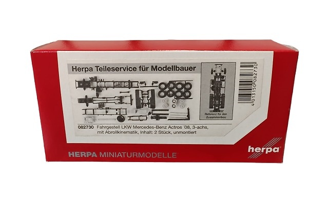 chassis for trucks MB Actros 3-axle with roll-off kinematics Content: 2 pcs. Herpa 1/87 