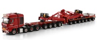 Mercedes-Benz Arocs Mp4 Slt Big Space 8X4 + Nooteboom Wind Mill Trailer + Dolly - 7 Axle Wsi Models 6073374 scale 1/50