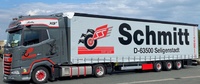 Scale model DAF XG+ 4x2 + 3-axle trailer Schmitt Wsi Models 01-4370 scale 1/50