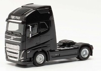 Scale model truck Volvo FH 16 Globetrotter 2020 black Herpa 313353-002 scale 1/87 