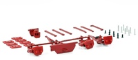 Scheuerle Inter Combi Hitch + single drawbar + double drawbar red Wsi Models B.V. 04-2180 scale 1/50