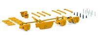 Scheuerle InterCombi set parts hitch + single drawbar + double drawbar yellow Wsi Models B.V. 04-2158 scale 1/50