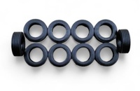 Supersingle 19mm megatrailer tyre (10pcs) - Tekno 78444 scale 1/50