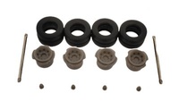Tyres with rims 16 mm (2 axles) Goldhofer (10pcs) - Tekno 83441 scale 1/50