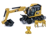 scale model Cat M323F Railroad Wheeled Excavator Diecast Masters 85656 scale 1/87