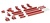 Scheuerle InterCombi juego de piezas rojo Vessel Beds Wsi Models B.V. 04-2186 escala 1/50