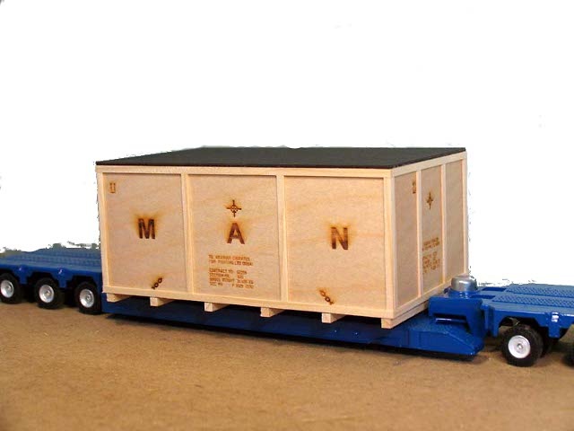 Caja de madera para transportes especiales, Zapf Modell 1/50 