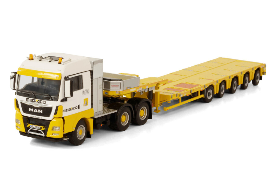 Camion Man tgx xlx 6x4 + plataforma nooteboom mco-p - Mediaco Wsi Models 3684 escala 1/50 