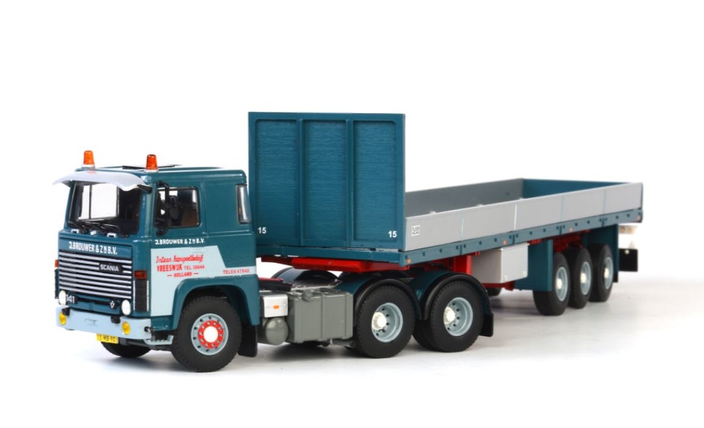 Camion Scania 111/141 + remolque plataforma Brouwer Wsi Models 06-1023 escala 1/50 