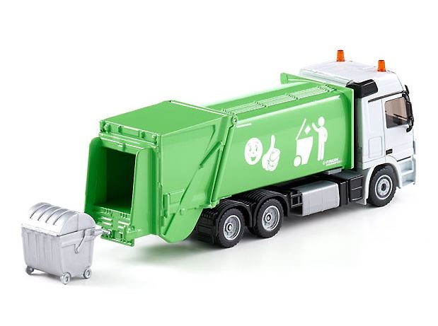 Camion de basura Mercedes - Faun Variopress Verde Siku 2938 escala 1/50 