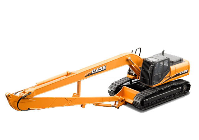 Case CX240B Long Reach excavadora con cadenas metalicas Conrad Modelle 2201 escala 1/50 