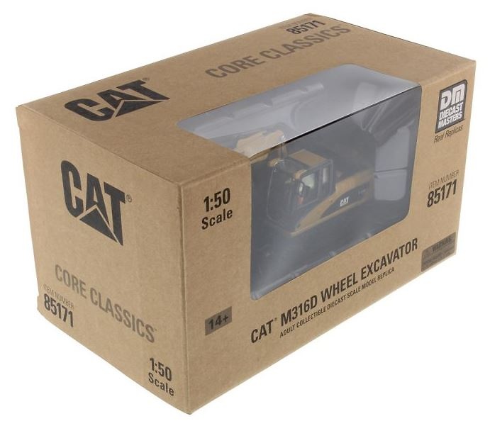 Caterpillar Cat M316 D Excavadora Ruedas Diecast Masters 85171c escala 1/50 