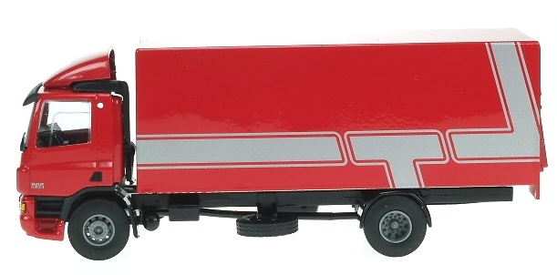 DAF 75CF Camion Caja cerrada Rojo Liontoys 1/50 