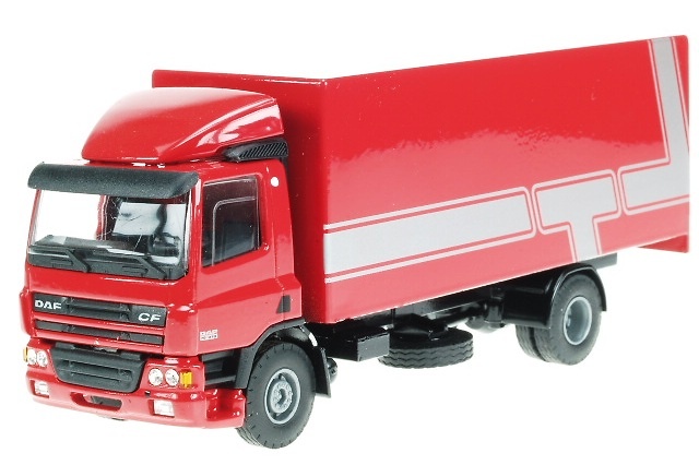 DAF 75CF Camion Caja cerrada Rojo Liontoys 1/50 