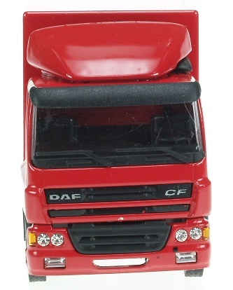 DAF 75CF Camion Caja cerrada Rojo Liontoys 1/50 