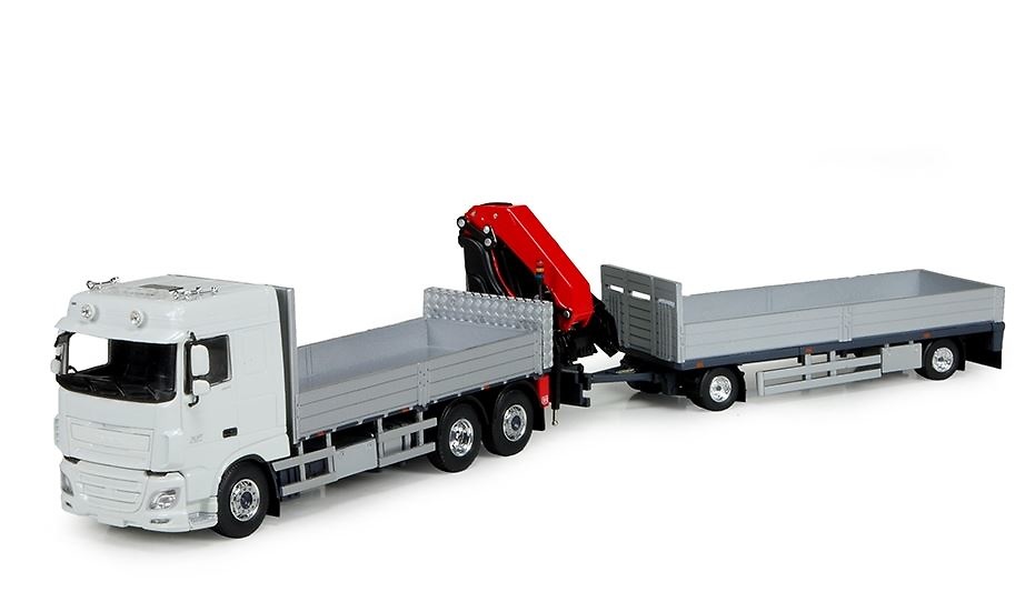 Daf Xf 105 con remolque y grua de carga Tekno 76231 escala 1/50 