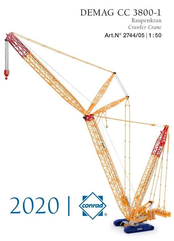 Demag CC 3800-1 grua sobre orugas Conrad 2744-05 escala 1/50 