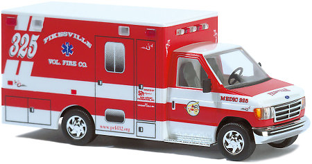 FORD E350 Ambulancia Pikesville Busch 1/87 