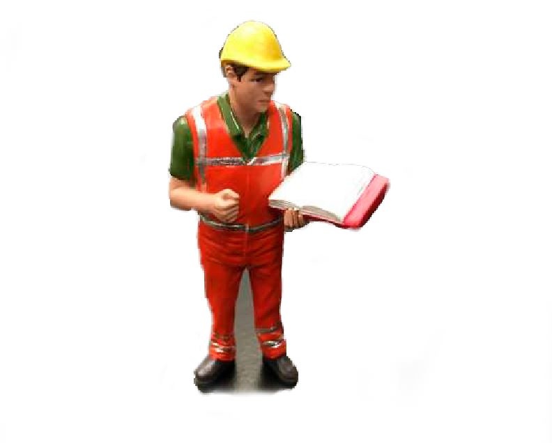 Figura con casco inspeccionando Agri Collectables ADF 32142 escala 1/32 