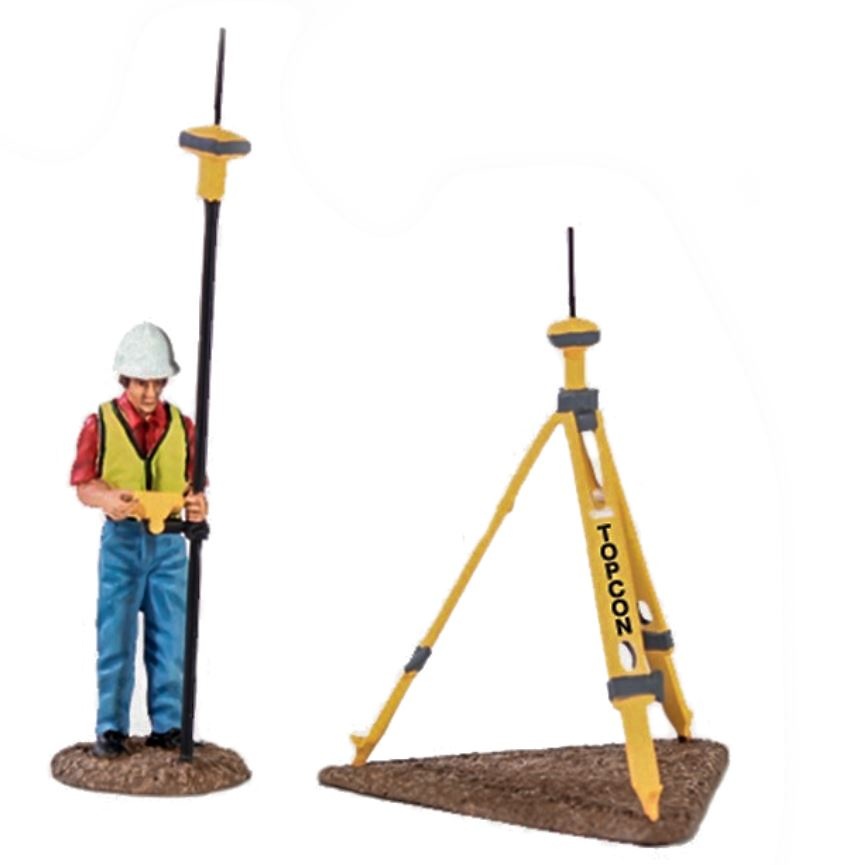 Figura metalica con GPS Topcon First Gear 0495 escala 1/50 