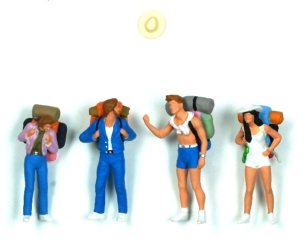 Figuras Excursionistas en Auto-Stop Preiser 1/43 