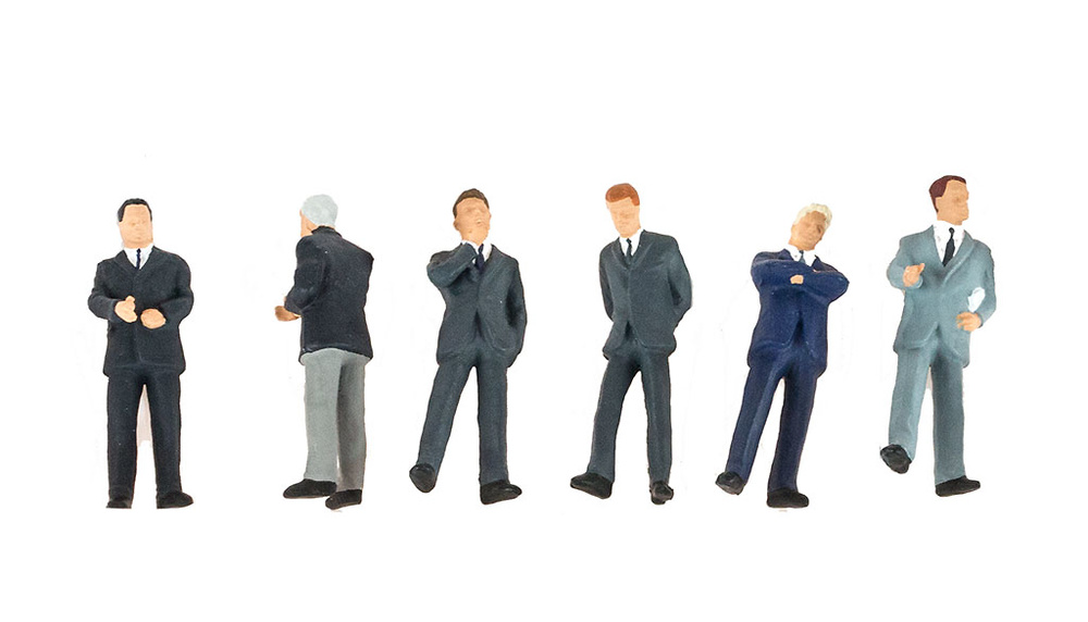 Figuras Hombres en traje, Preiser 68213 escala 1/50 