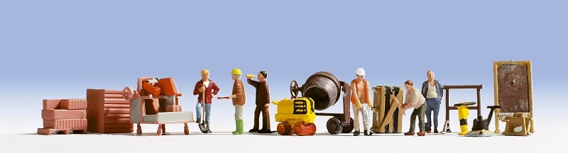 Figuras Obreros de la Construcción con acc. 1/87 
