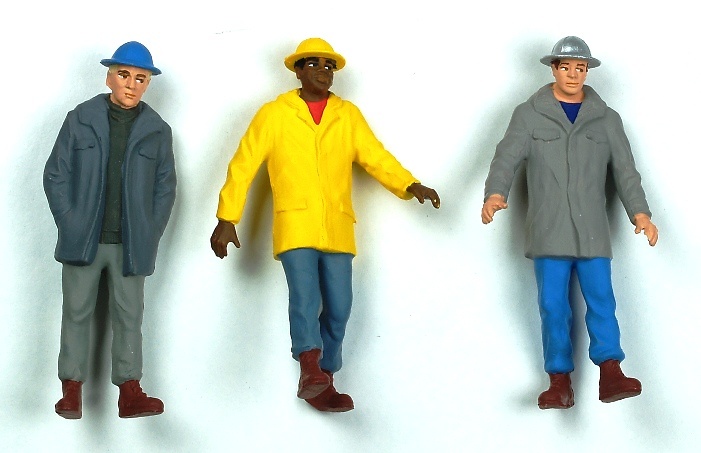 Figuras Arquitectos Construcción 3 u. Preiser 1/32 