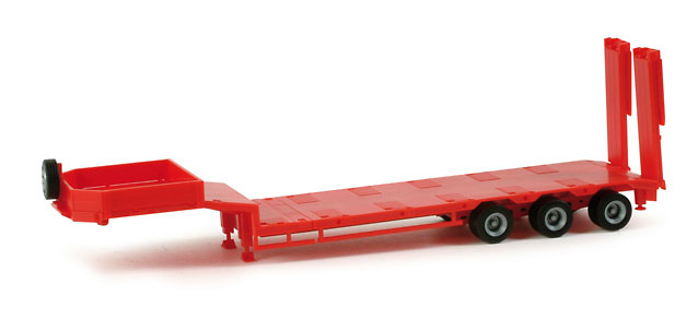 Goldhofer trailer cama baja 3-ejes con rampas, Herpa 1/87 