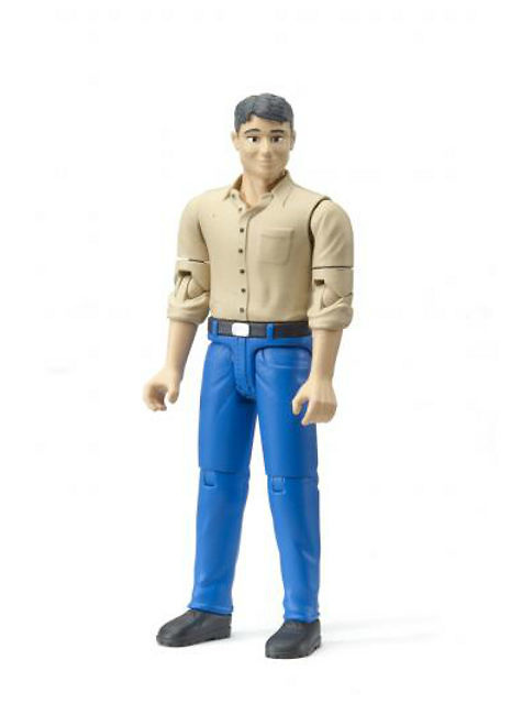 Hombre moreno con zapatos, Bruder 60001 escala 1/16 