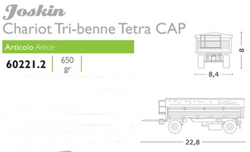 Joskin Tribenne Tetracap, Ros Agritec 60221 escala 1/32 