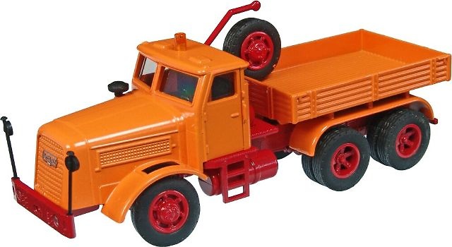 Kaelble KDV 22 Z 8 T cabeza tractora con plataforma color naranja, Nzg Modelle 452 