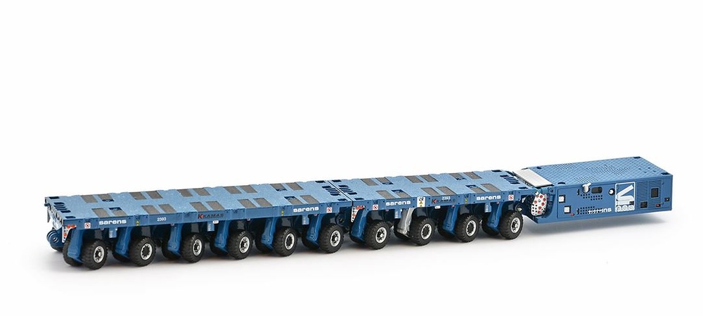 Miniatura Transportador modular Kamag SPMT 6+4 + PPU Sarens Imc Models 20-1028 